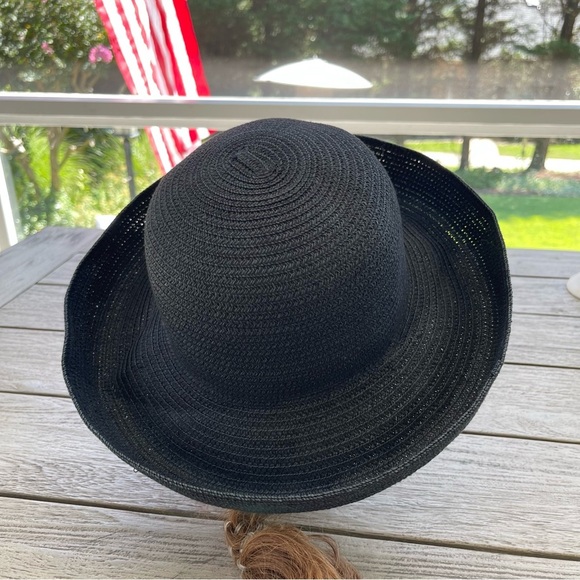 Talbots Black Rolled Brim Hat - Picture 3 of 5